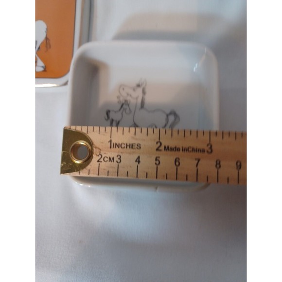 Vintage Kersten Bros Ceramic Trinket Box The Inside Story Enesco 1977 Horse Love - Picture 5 of 6